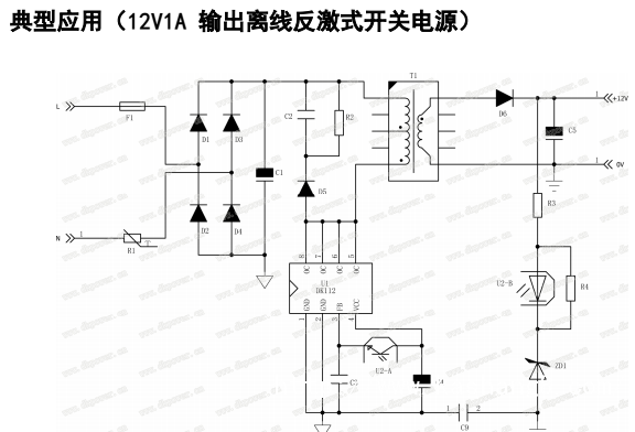 開關(guān)電源適配器芯片12V1ADK112低功耗驅(qū)動芯片電路設計(圖2) 開關(guān)電源適配器芯片12V1ADK112低功耗驅(qū)動芯片電路設計(圖2)
