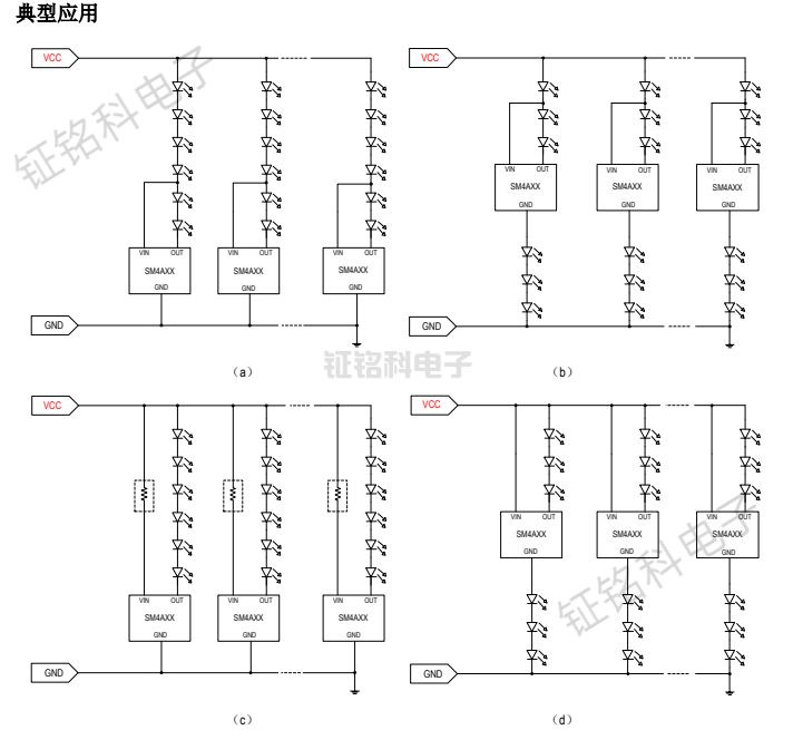 高精度低壓線性恒流驅(qū)動芯片SM4A20T典型應(yīng)用及方案詳解(圖2) SM4A20T典型應(yīng)用方案.png